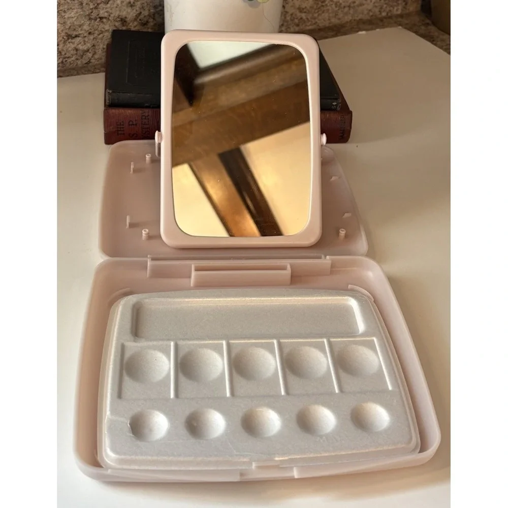 MARY KAY Host Demonstration Folding Reversible Magnifying Makeup Mirror Pink